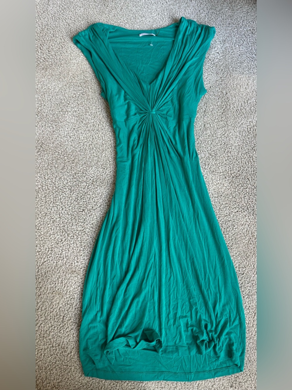Calvin Klein Teal Twist-Front Midi Dress casual night out party summer